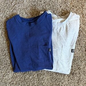 Adult Rags Blue and Gray Pocket Tees